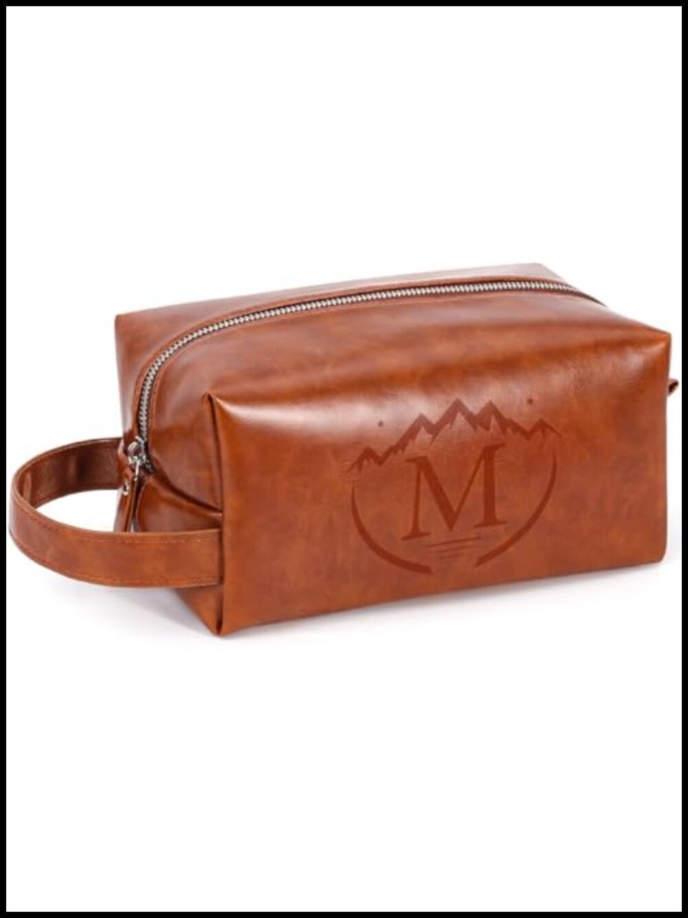Men's Toiletry Bag Water Resistant PU Leather Travel Shaving Dopp Kit